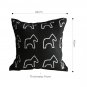 SOGA 45cm Throw Pillow Black Teddy Fleece Square Pony Design Decorative Cushion