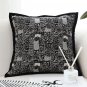 SOGA 45cm Throw Pillow Black Cat Paradise Wide Border Decorative Cushion
