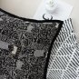 SOGA 45cm Throw Pillow Black Cat Paradise Wide Border Decorative Cushion