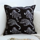 SOGA 45cm Throw Pillow Black Leopard Light Luxury Decorative Cushion SOGA 45cm Throw Pillow Black Leopard Light Luxury Decorative Cushion