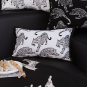 SOGA 30cm Throw Pillow White Leopard Light Luxury Lumbar Decorative Cushion