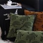 SOGA 40cm Throw Pillow Green Leopard Square Retro Decorative Cushion