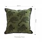 SOGA 40cm Throw Pillow Green Leopard Square Retro Decorative Cushion