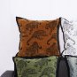 SOGA 45cm Throw Pillow Dark Brown Leopard Square Retro Decorative Cushion