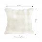SOGA 50cm Throw Pillow White Rabbit Fur Cushion Luxurious Soft Decorative Square Pillow