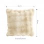 SOGA 50cm Throw Pillow Light Camel Color with Rabbit Square Cushion