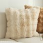 SOGA 50cm Throw Pillow Light Camel Color with Rabbit Square Cushion