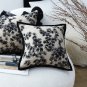 SOGA 45cm Throw Pillow Black and White Wide Border Square Pillow Stylish Decorative Cushion