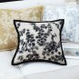SOGA 45cm Throw Pillow Black and White Wide Border Square Pillow Stylish Decorative Cushion
