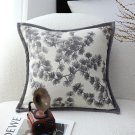 SOGA 45cm Throw Pillow Black and White Wide Border with Branch and Pine
