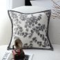 SOGA 45cm Throw Pillow Black and White Wide Border with Branch and Pine