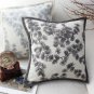 SOGA 45cm Throw Pillow Black and White Wide Border with Branch and Pine