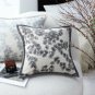 SOGA 45cm Throw Pillow Black and White Wide Border with Branch and Pine