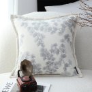 SOGA 45cm Throw Pillow Cream White Wide Border with Branch and Pine Needle SOGA 45cm Throw Pillow Cream White Wide Border with Branch and Pine Needle