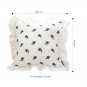 SOGA 45cm Throw Pillow White Ruffled Square Decorative Cushion