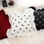 SOGA 45cm Throw Pillow White Ruffled Square Decorative Cushion