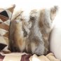SOGA 45cm Throw Pillow Coffee Rabbit Fur Square Warm Cozy Decorative Cushion