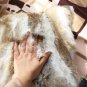SOGA 45cm Throw Pillow Coffee Rabbit Fur Square Warm Cozy Decorative Cushion