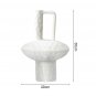 SOGA 20x30cm Ornament Contemporary White Ceramic Vase