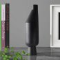 SOGA 14x52cm Ornament Black Minimalist Vases with Narrow Neck Rounded Body