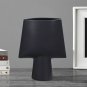 SOGA 21x25.5cm Small Black Ornament Geometric Decor Ceramic Vase Flower Pots
