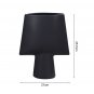 SOGA 21x25.5cm Small Black Ornament Geometric Decor Ceramic Vase Flower Pots