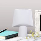 SOGA 21x25.5cm Small White Ornament Geometric Decor Ceramic Vase Flower Pots
