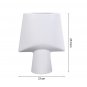 SOGA 21x25.5cm Small White Ornament Geometric Decor Ceramic Vase Flower Pots