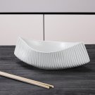 SOGA 37x12.5cm Ornament Boat Shaped Plate Ceramic Food Decoration