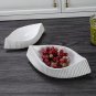 SOGA 37x12.5cm Ornament Boat Shaped Plate Ceramic Food Decoration