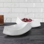 SOGA 37x12.5cm Ornament Boat Shaped Plate Ceramic Food Decoration