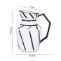 SOGA 23.5x19.5cm Ornament Modern Ceramic Decorative Pitcher Striped Vase
