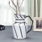 SOGA 23.5x19.5cm Ornament Modern Ceramic Decorative Pitcher Striped Vase