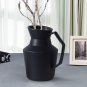 SOGA 23.5x19.5cm Ornament Black Modern Vase Pitcher with Angular Handle
