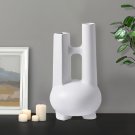SOGA Ornament Modern Geometric Vase Minimalist Double Tube Abstract Sculpture