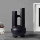 SOGA Ornament Modern Geometric Vase Minimalist Double Tube Abstract Sculpture