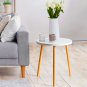 SOGA 60x60cm White Small Side Coffee Table Living Room Balcony Home D&Atilde;&copy;cor Style