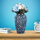 SOGA 30x19 Blue Medium Ceramic Flower Vase Elegant Living Room Home Decor SOGA 30x19 Blue Medium Ceramic Flower Vase Elegant Living Room Home Decor