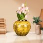 SOGA 21x22cm Yellow Small Ceramic Flower Vase Elegant Living Room Home Decor