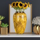 SOGA 30x19cm Yellow Medium Ceramic Flower Vase Elegant Living Room Home Decor SOGA 30x19cm Yellow Medium Ceramic Flower Vase Elegant Living Room Home Decor