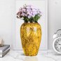SOGA 30x19cm Yellow Medium Ceramic Flower Vase Elegant Living Room Home Decor