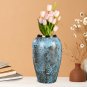 SOGA 30x19cm Light Blue Medium Ceramic Flower Vase Elegant Living Room Home Decor