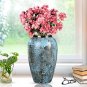 SOGA 30x19cm Light Blue Medium Ceramic Flower Vase Elegant Living Room Home Decor