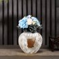 SOGA 21x22cm Gradient White Small Ceramic Flower Vase Elegant Living Room Home Decor