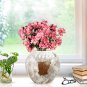 SOGA 21x22cm Gradient White Small Ceramic Flower Vase Elegant Living Room Home Decor