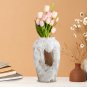 SOGA 30x19cm Gradient White Medium Ceramic Flower Vase Elegant Living Room Home Decor