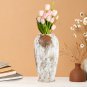 SOGA 35x17 Gradient White Large Ceramic Flower Vase Elegant Living Room Home Decor
