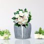 SOGA 21x22cm Grey Small Ceramic Flower Vase Elegant Living Room Home Decor