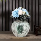 SOGA 21x22cm Green Small Ceramic Flower Vase Elegant Living Room Home Decor SOGA 21x22cm Green Small Ceramic Flower Vase Elegant Living Room Home Decor
