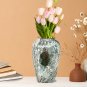SOGA 30x19cm Green Medium Ceramic Flower Vase Elegant Living Room Home Decor